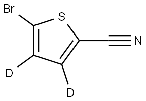 5-bromothiophene-2-carbonitrile-3,4-d2 结构式