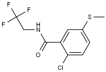 2-Chloro-5-(methylthio)-N-(2,2,2-trifluoroethyl)benzamide 结构式