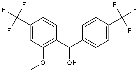 2-Methoxy-4-(trifluoromethyl)-α-[4-(trifluoromethyl)phenyl]benzenemethanol 结构式