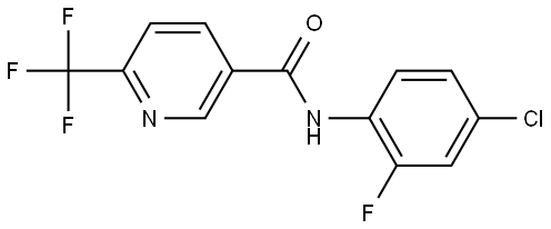 N-(4-Chloro-2-fluorophenyl)-6-(trifluoromethyl)-3-pyridinecarboxamide 结构式