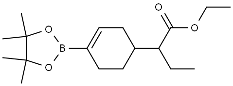 2-(4-(4,4,5,5-四甲基-1,3,2-二氧硼烷-2-基)环己-3-烯-1-基)丁酸乙酯 结构式