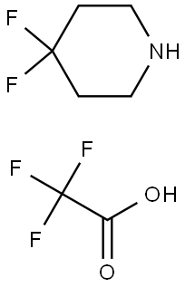 4,4-Difluoropiperidine 2,2,2-trifluoroacetate 结构式