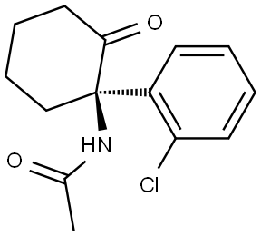 (R)-N-(1-(2-chlorophenyl)-2-oxocyclohexyl)acetamide 结构式