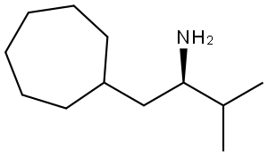 (R)-1-cycloheptyl-3-methylbutan-2-amine 结构式