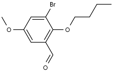 3-Bromo-2-butoxy-5-methoxybenzaldehyde 结构式