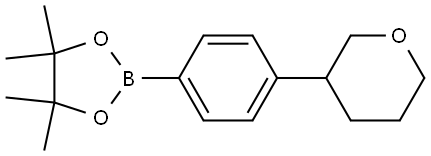 4,4,5,5-tetramethyl-2-(4-(tetrahydro-2H-pyran-3-yl)phenyl)-1,3,2-dioxaborolane 结构式