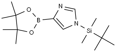 1-(tert-Butyldimethylsilyl)imidazole-4-boronic acid pinacol ester 结构式