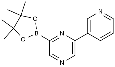 2-(pyridin-3-yl)-6-(4,4,5,5-tetramethyl-1,3,2-dioxaborolan-2-yl)pyrazine 结构式