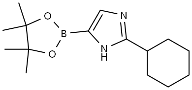 2-Cyclohexylimidazole-4-boronic acid pinacol ester 结构式