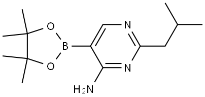 4-Amino-2-(iso-butyl)pyrimidine-5-boronic acid pinacol ester 结构式