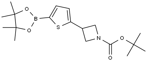 tert-butyl 3-(5-(4,4,5,5-tetramethyl-1,3,2-dioxaborolan-2-yl)thiophen-2-yl)azetidine-1-carboxylate 结构式