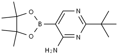 4-Amino-2-(tert-butyl)pyrimidine-5-boronic acid pinacol ester 结构式