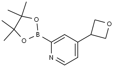 4-(oxetan-3-yl)-2-(4,4,5,5-tetramethyl-1,3,2-dioxaborolan-2-yl)pyridine 结构式