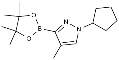 4-Methyl-1-cyclopentyl-1H-pyrazole-3-boronic acid pinacol ester 结构式