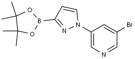 1-(5-Bromo-3-pyridyl)-1H-pyrazole-3-boronic acid pinacol ester 结构式