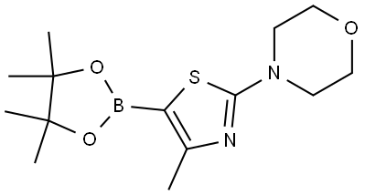 4-Methyl-2-(morpholino)thiazole-5-boronic acid pinacol ester 结构式