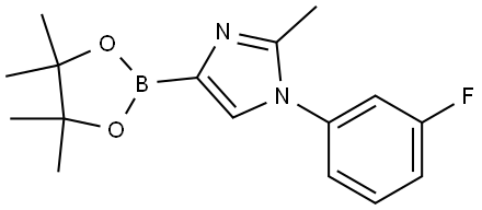 1-(3-fluorophenyl)-2-methyl-4-(4,4,5,5-tetramethyl-1,3,2-dioxaborolan-2-yl)-1H-imidazole 结构式