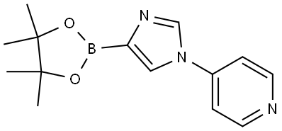 1-(4-吡啶基)-1H-咪唑-4-硼酸频哪醇酯 结构式