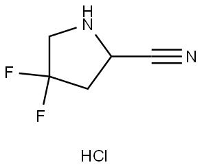 4,4-二氟吡咯烷-2-甲腈盐酸盐 结构式