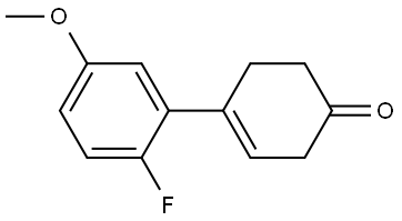 2'-fluoro-5'-methoxy-5,6-dihydro-[1,1'-biphenyl]-4(3H)-one 结构式