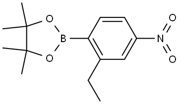 2-(2-ethyl-4-nitrophenyl)-4,4,5,5-tetramethyl-1,3,2-dioxaborolane 结构式