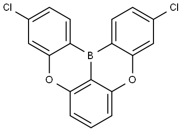 3,11-二氯-5,9-二氧杂-13B-硼杂萘并[3,2,1-DE]蒽 结构式