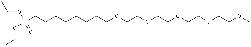甲基-五聚乙二醇-(CH2)8-膦酸乙酯 结构式