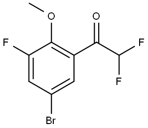1-(5-bromo-3-fluoro-2-methoxyphenyl)-2,2-difluoroethanone 结构式