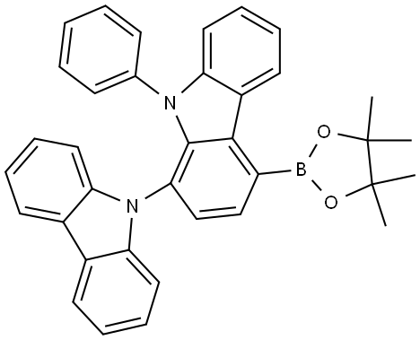 1,9′-Bi-9H-carbazole, 9-phenyl-4-(4,4,5,5-tetramethyl-1,3,2-dioxaborolan-2-yl)- 结构式