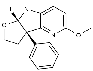 rel-(3aR,8aS)-3,3a,8,8a-Tetrahydro-5-methoxy-3a-phenyl-2H-furo[3′,2′:4,5]pyrrolo… 结构式