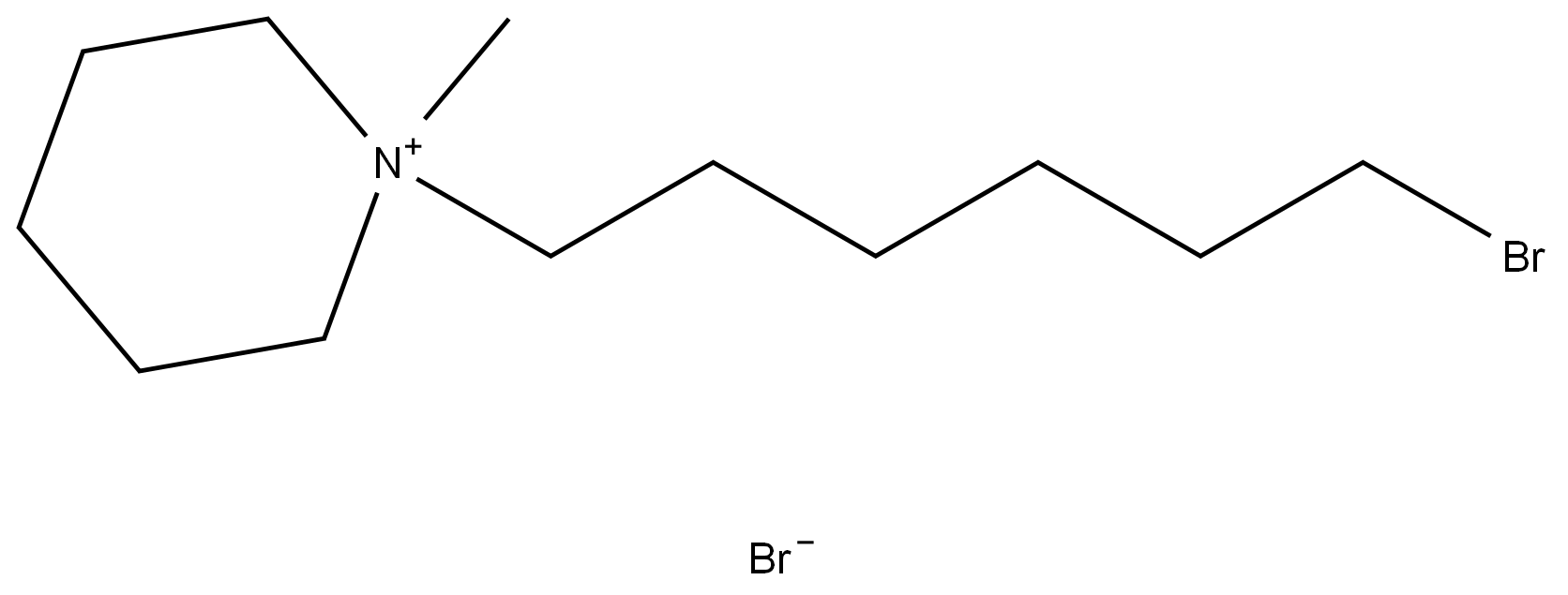 1-(6-bromohexyl)-1-methylpiperidin-1-ium bromide 结构式
