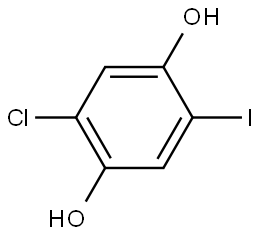 2-Chloro-5-iodo-1,4-benzenediol 结构式
