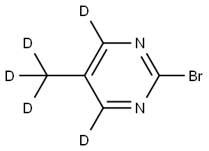 2-bromo-5-(methyl-d3)pyrimidine-4,6-d2 结构式