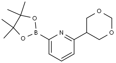2-(1,3-dioxan-5-yl)-6-(4,4,5,5-tetramethyl-1,3,2-dioxaborolan-2-yl)pyridine 结构式