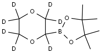 2-(1,4-dioxan-2-yl-d7)-4,4,5,5-tetramethyl-1,3,2-dioxaborolane 结构式