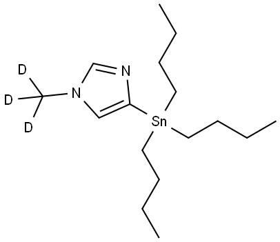 1H-Imidazole, 1-(methyl-d3)-4-(tributylstannyl)- 结构式