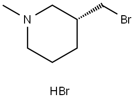 (R)-3-(Bromomethyl)-1-methylpiperidine hydrobromide 结构式