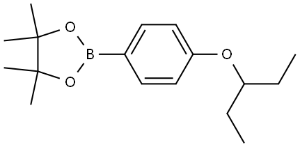 2-[4-(1-Ethylpropoxy)phenyl]-4,4,5,5-tetramethyl-1,3,2-dioxaborolane 结构式