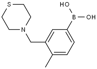 B-[4-Methyl-3-(4-thiomorpholinylmethyl)phenyl]boronic acid 结构式