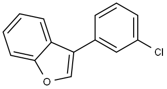 3-(3-氯苯基)苯并呋喃 结构式