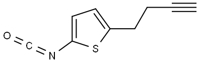 2-(3-Butyn-1-yl)-5-isocyanatothiophene 结构式