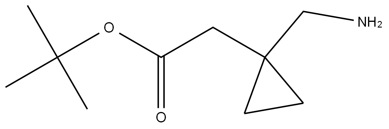 2-(1-(氨甲基)环丙基)乙酸叔丁酯 结构式
