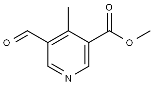 5-甲酰基-4-甲基烟酸甲酯 结构式