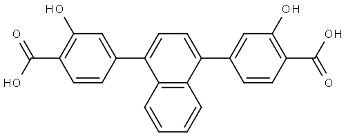 4,4'-(萘-1,4-二基)双(2-羟基苯甲酸) 结构式