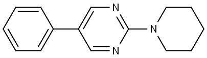 5-Phenyl-2-(1-piperidinyl)pyrimidine 结构式