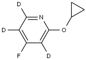 2-cyclopropoxy-4-fluoropyridine-3,5,6-d3 结构式