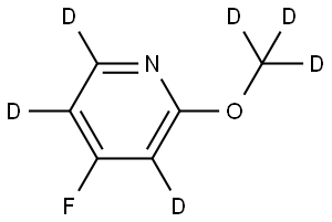 4-fluoro-2-(methoxy-d3)pyridine-3,5,6-d3 结构式