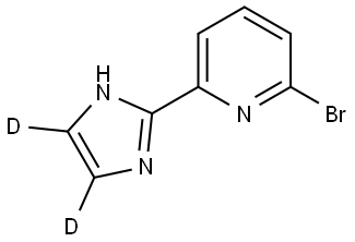 2-bromo-6-(1H-imidazol-2-yl-4,5-d2)pyridine 结构式