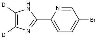 5-bromo-2-(1H-imidazol-2-yl-4,5-d2)pyridine 结构式