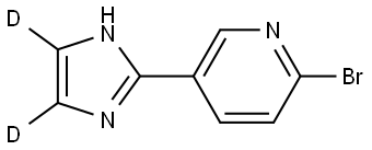2-bromo-5-(1H-imidazol-2-yl-4,5-d2)pyridine 结构式
